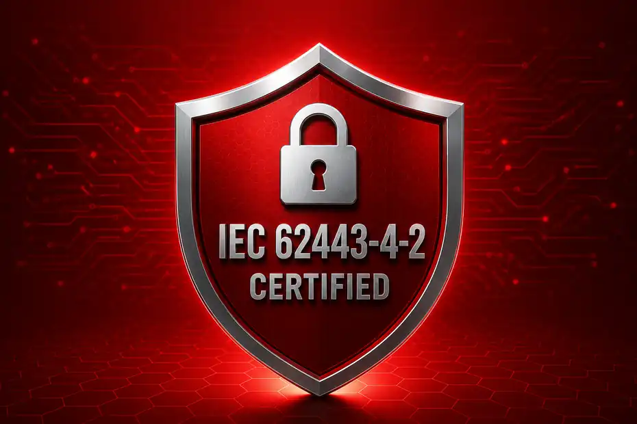 IEC 62443-4-2 certified shield badge