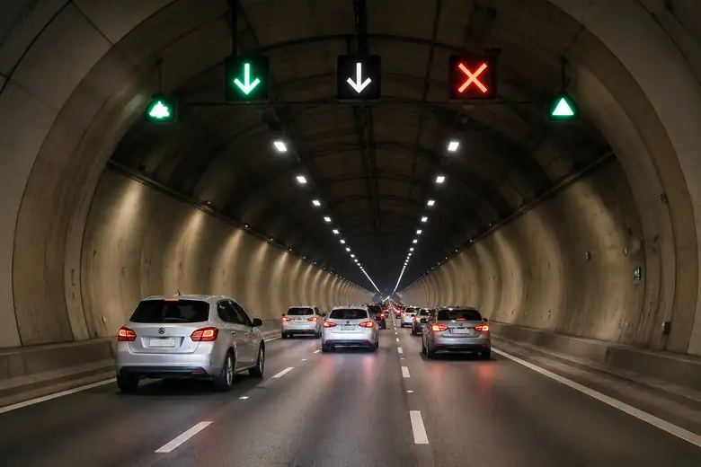 Traffic control center monitoring multiple highway feeds