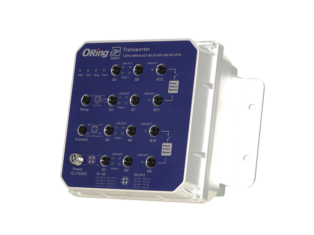 Representative model from the IGPS-W(T) L2 PoE railway switch series
