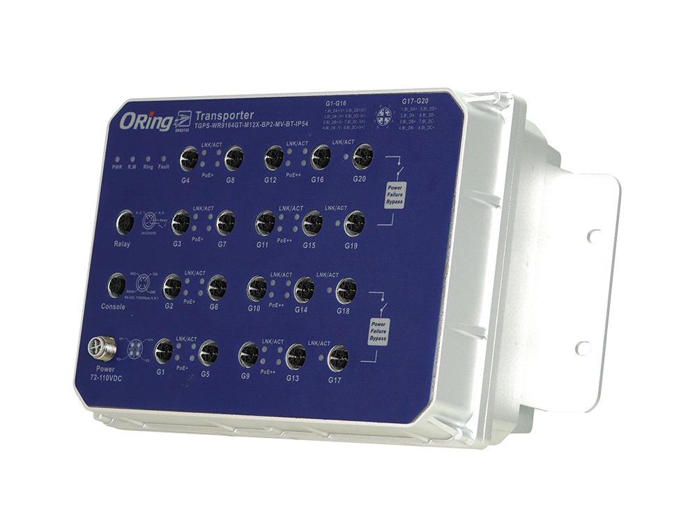 Representative model from the IGPS-WR L3 PoE railway switch series