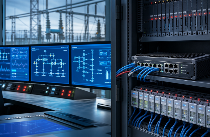 SCADA monitoring and substation network integration